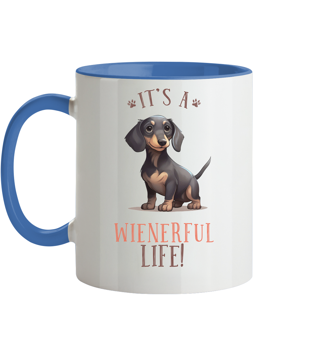 Zweifarbige Tasse "Wienerful Life"