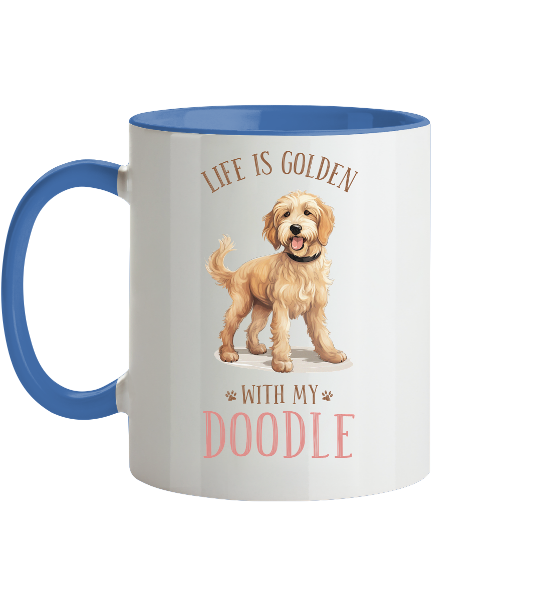 Zweifarbige Tasse "Doodle" Farbe: Altrosa| Pawzlove