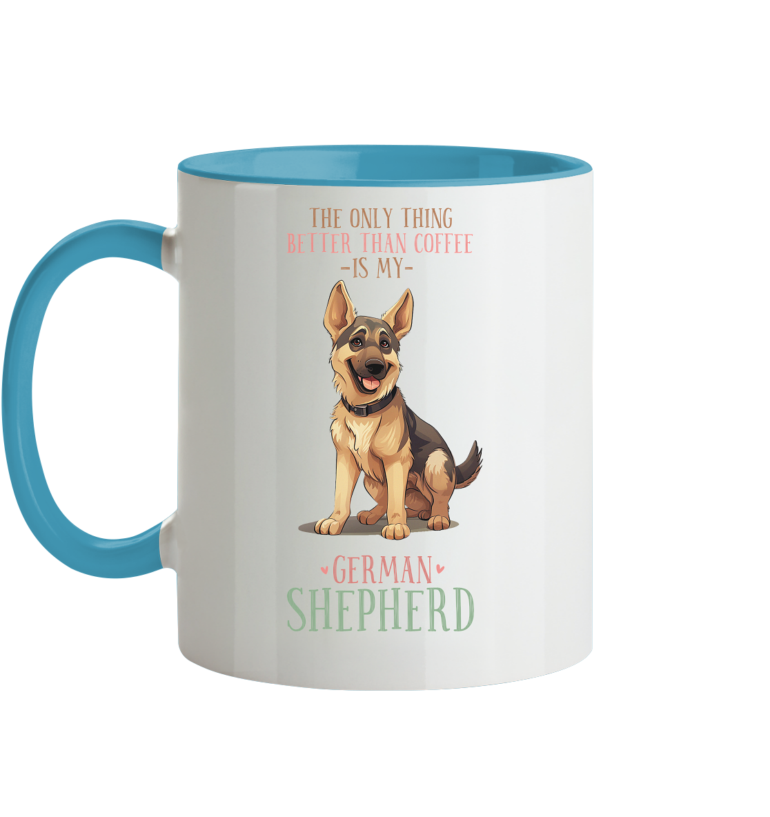 Zweifarbige Tasse "Shepherd" Farbe: Altrosa| Pawzlove