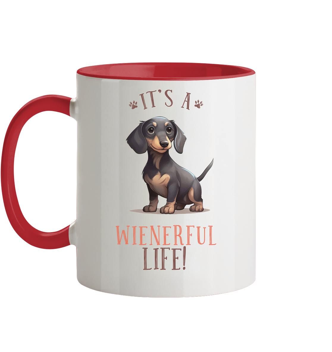 Zweifarbige Tasse "Wienerful Life"