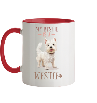 Zweifarbige Tasse "Westie" Farbe: Altrosa| Pawzlove