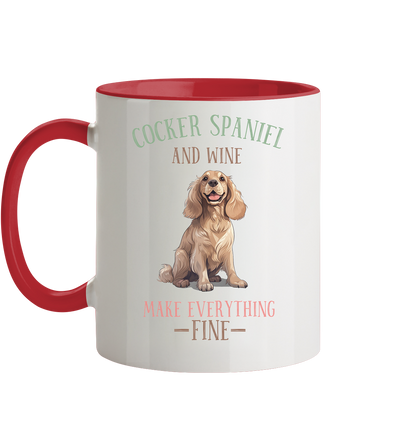 Zweifarbige Tasse "Cocker Spaniel"