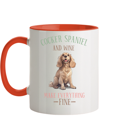 Zweifarbige Tasse "Cocker Spaniel"