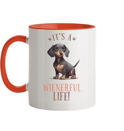 Zweifarbige Tasse "Wienerful Life"