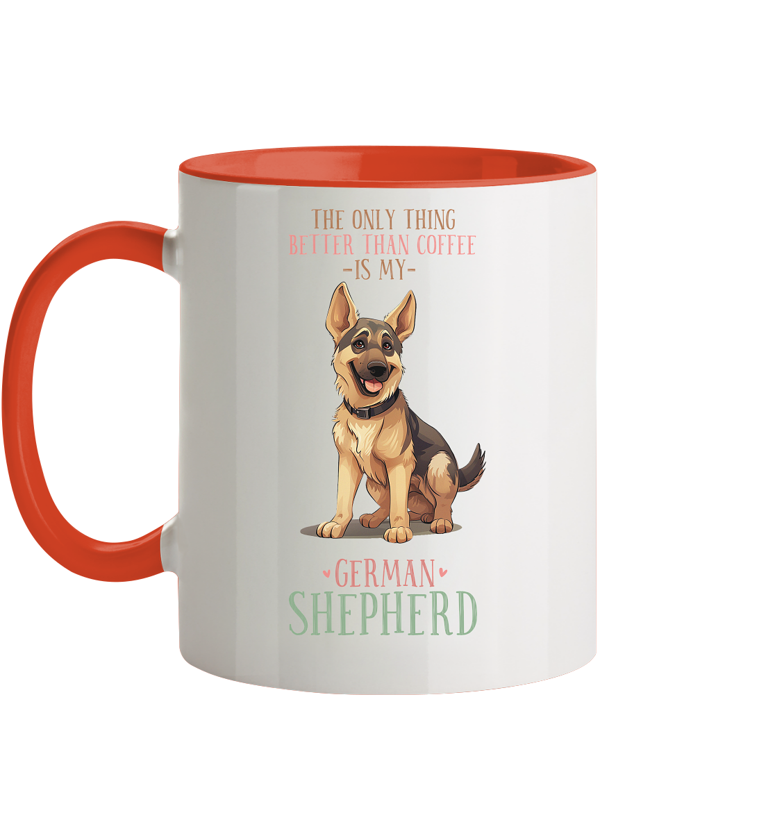 Zweifarbige Tasse "Shepherd" Farbe: Altrosa| Pawzlove