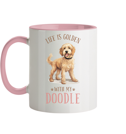 Zweifarbige Tasse "Doodle" Farbe: Altrosa| Pawzlove