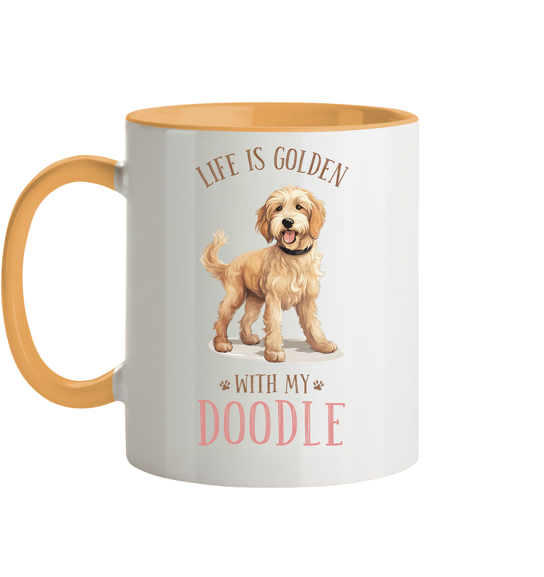 Zweifarbige Tasse "Doodle" Farbe: Altrosa| Pawzlove