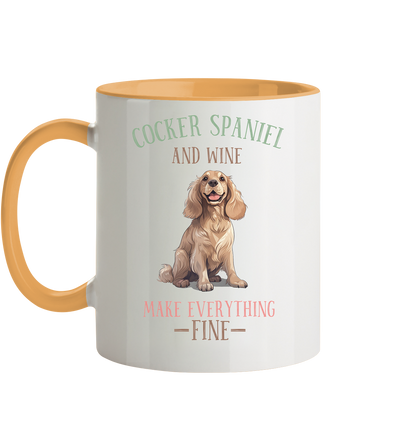 Zweifarbige Tasse "Cocker Spaniel"