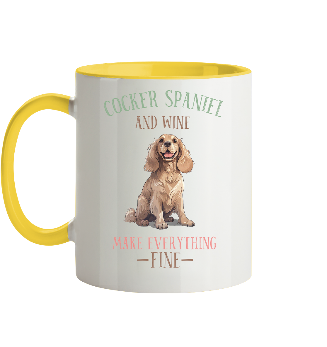 Zweifarbige Tasse "Cocker Spaniel"