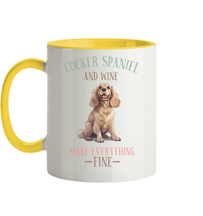 Zweifarbige Tasse "Cocker Spaniel"