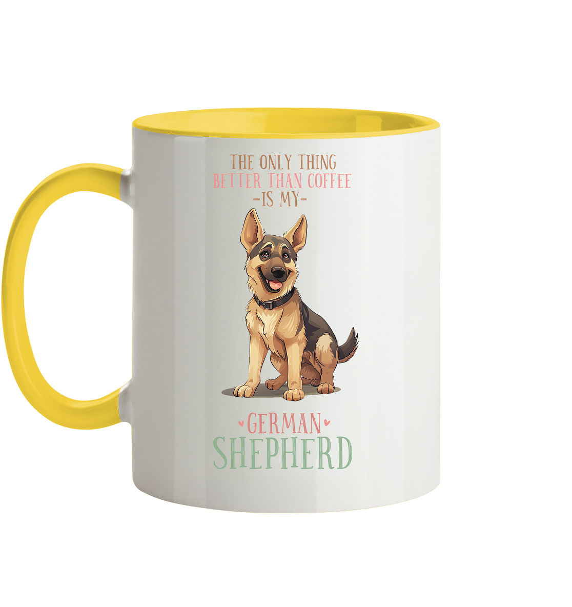 Zweifarbige Tasse "Shepherd" Farbe: Altrosa| Pawzlove