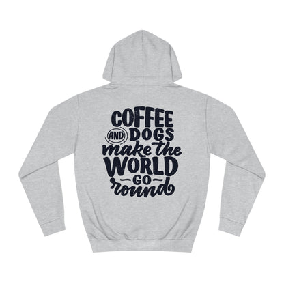 Backprint College Hoodie "Coffee and Dogs" - PAWZLOVE