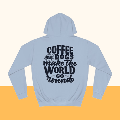 Backprint College Hoodie "Coffee and Dogs" - PAWZLOVE