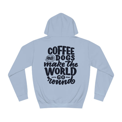 Backprint College Hoodie "Coffee and Dogs" - PAWZLOVE