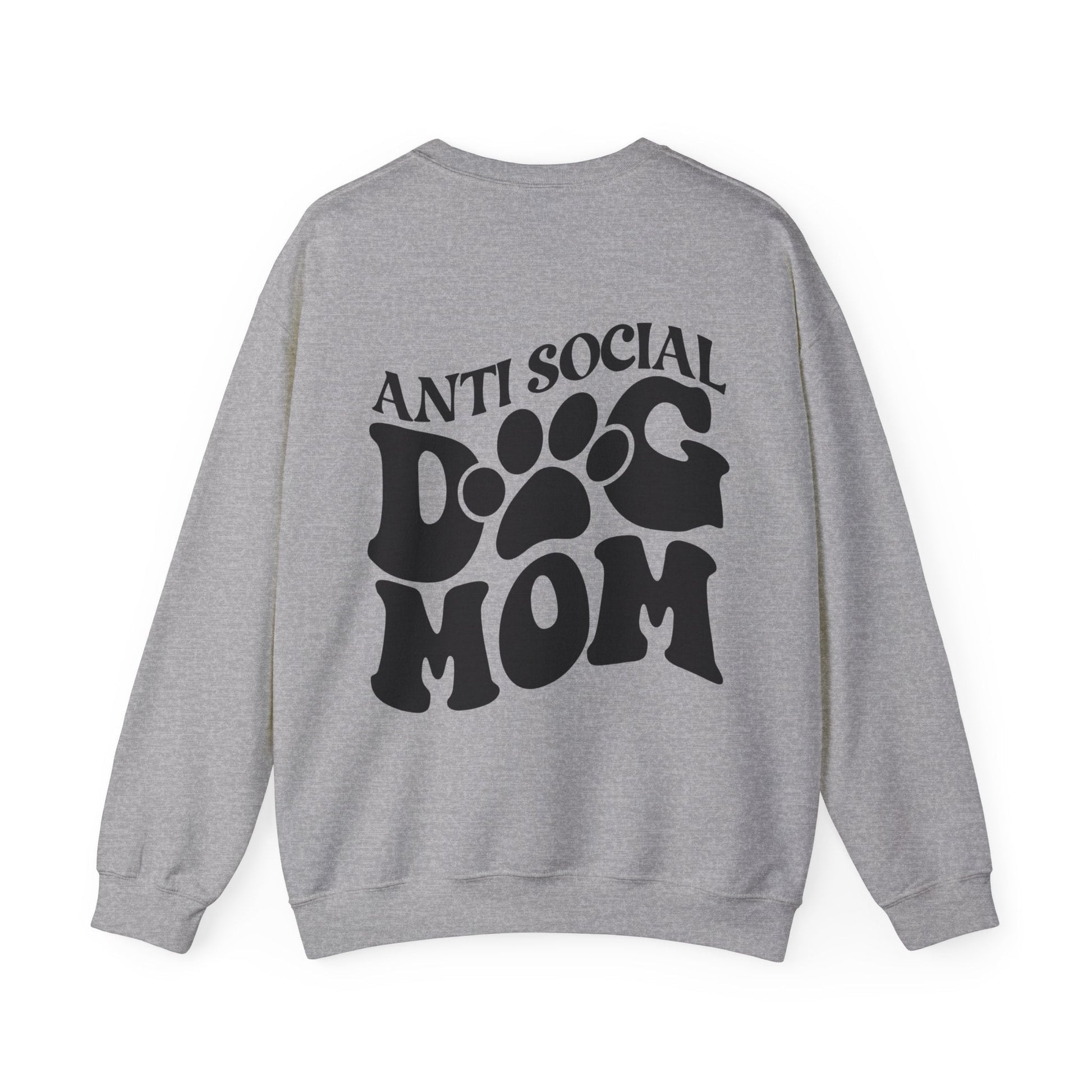 Backprint Heavy Blend™ Crewneck Sweatshirt "Anti Social Dog Mom" - PAWZLOVE