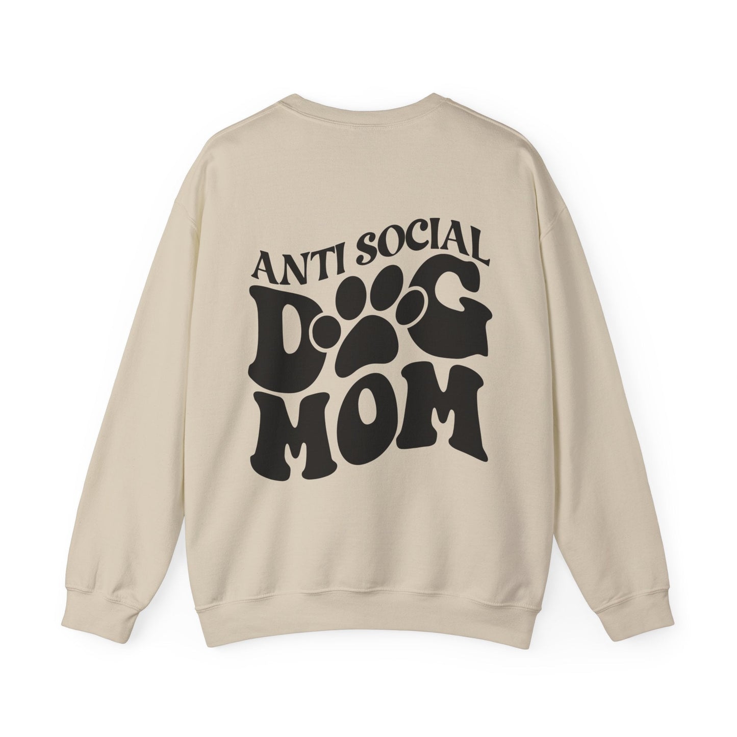 Backprint Heavy Blend™ Crewneck Sweatshirt "Anti Social Dog Mom" - PAWZLOVE