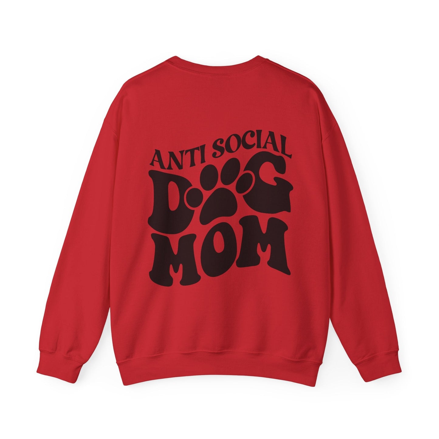 Backprint Heavy Blend™ Crewneck Sweatshirt "Anti Social Dog Mom" - PAWZLOVE