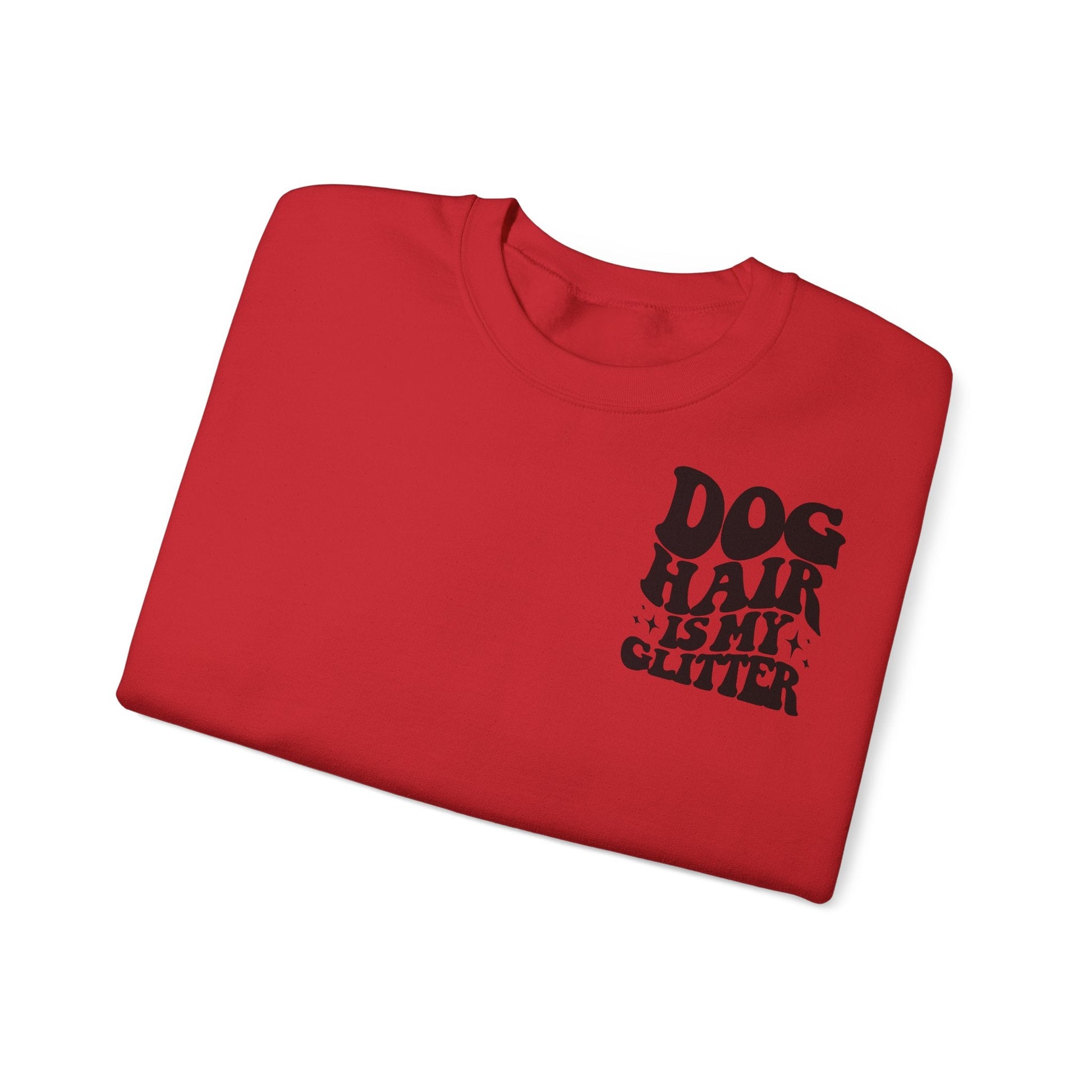 Backprint Heavy Blend™ Crewneck Sweatshirt "Dog Hair is my Glitter" - PAWZLOVE