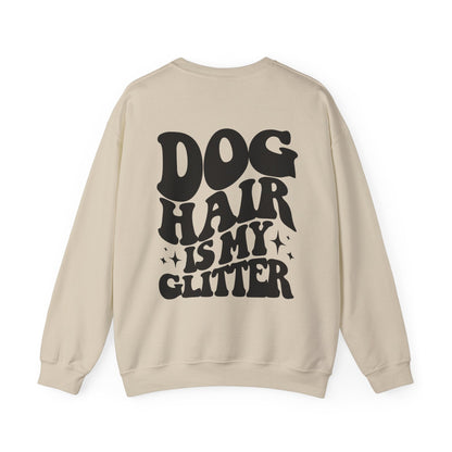 Backprint Heavy Blend™ Crewneck Sweatshirt "Dog Hair is my Glitter" - PAWZLOVE