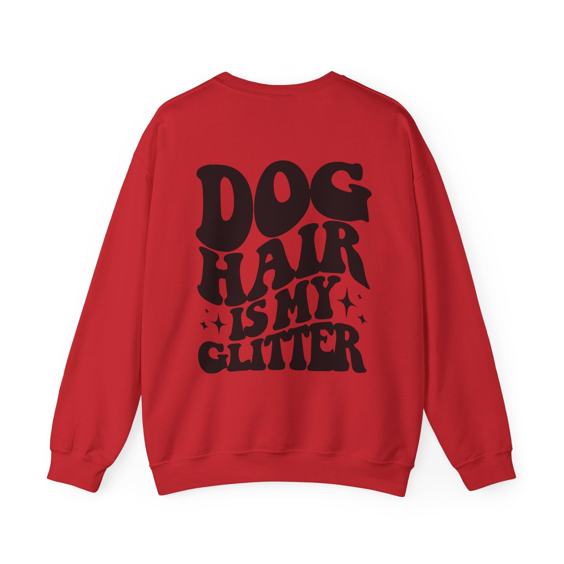 Backprint Heavy Blend™ Crewneck Sweatshirt "Dog Hair is my Glitter" - PAWZLOVE