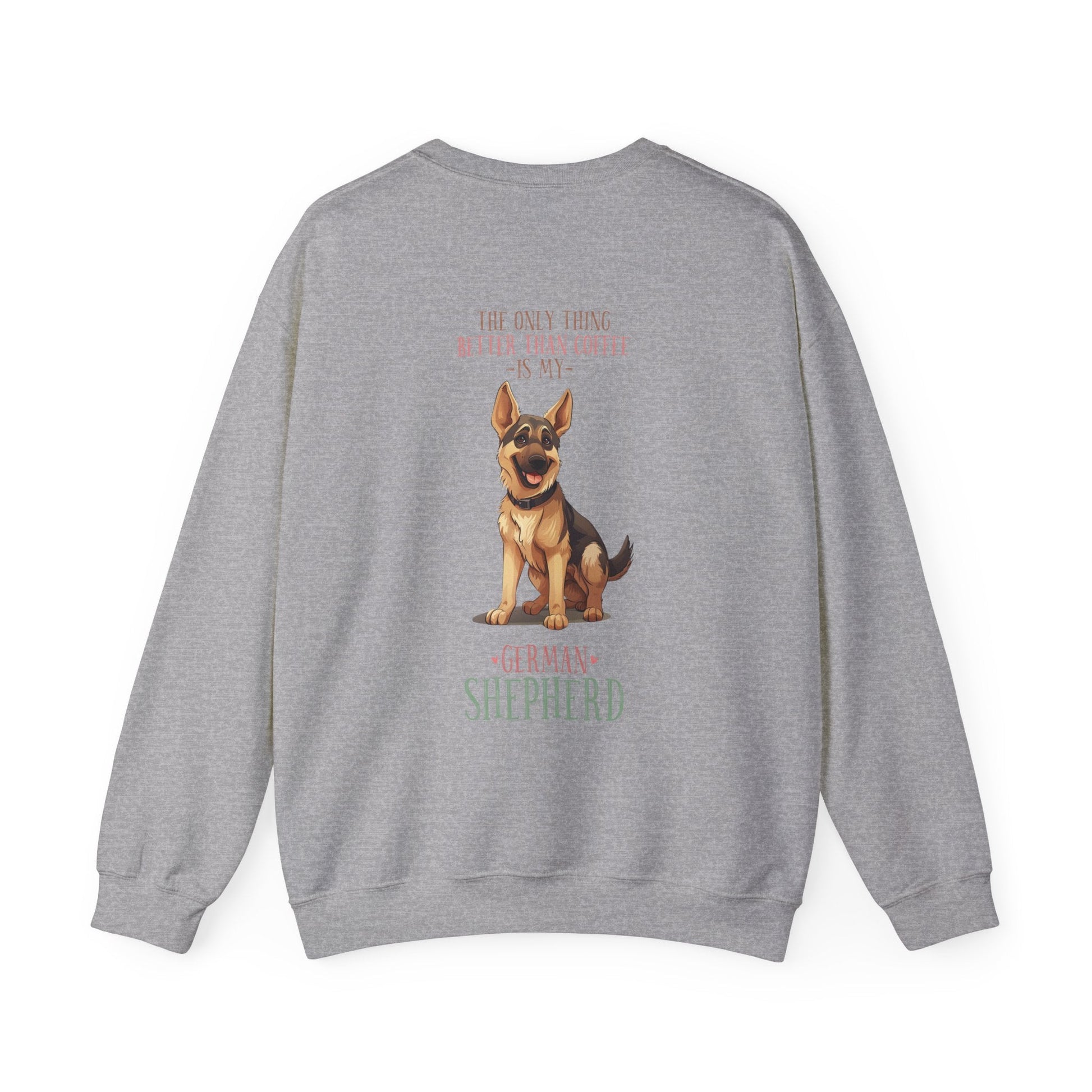 Backprint Heavy Blend™ Crewneck Sweatshirt "German Shepherd" - PAWZLOVE