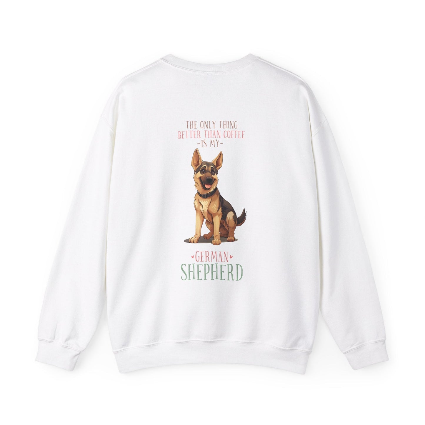 Backprint Heavy Blend™ Crewneck Sweatshirt "German Shepherd" - PAWZLOVE