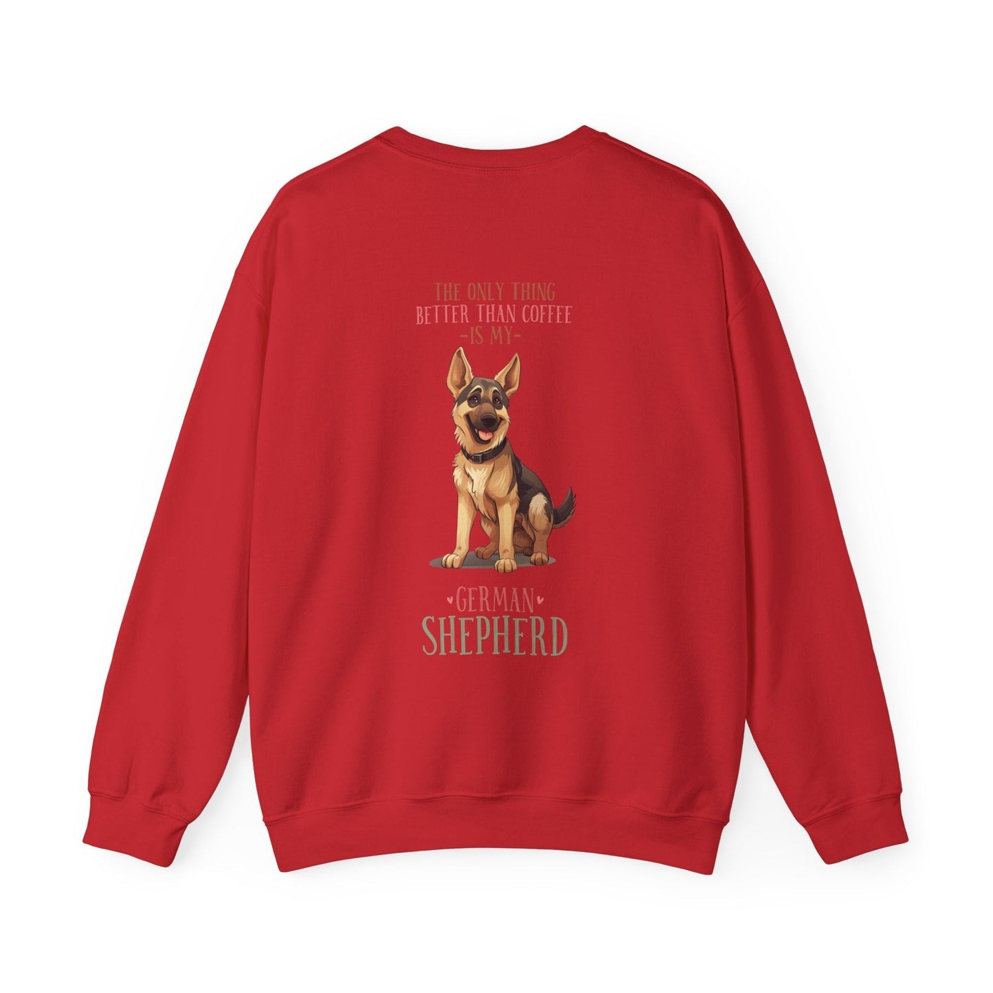 Backprint Heavy Blend™ Crewneck Sweatshirt "German Shepherd" - PAWZLOVE