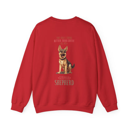 Backprint Heavy Blend™ Crewneck Sweatshirt "German Shepherd" - PAWZLOVE