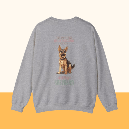 Backprint Heavy Blend™ Crewneck Sweatshirt "German Shepherd" - PAWZLOVE