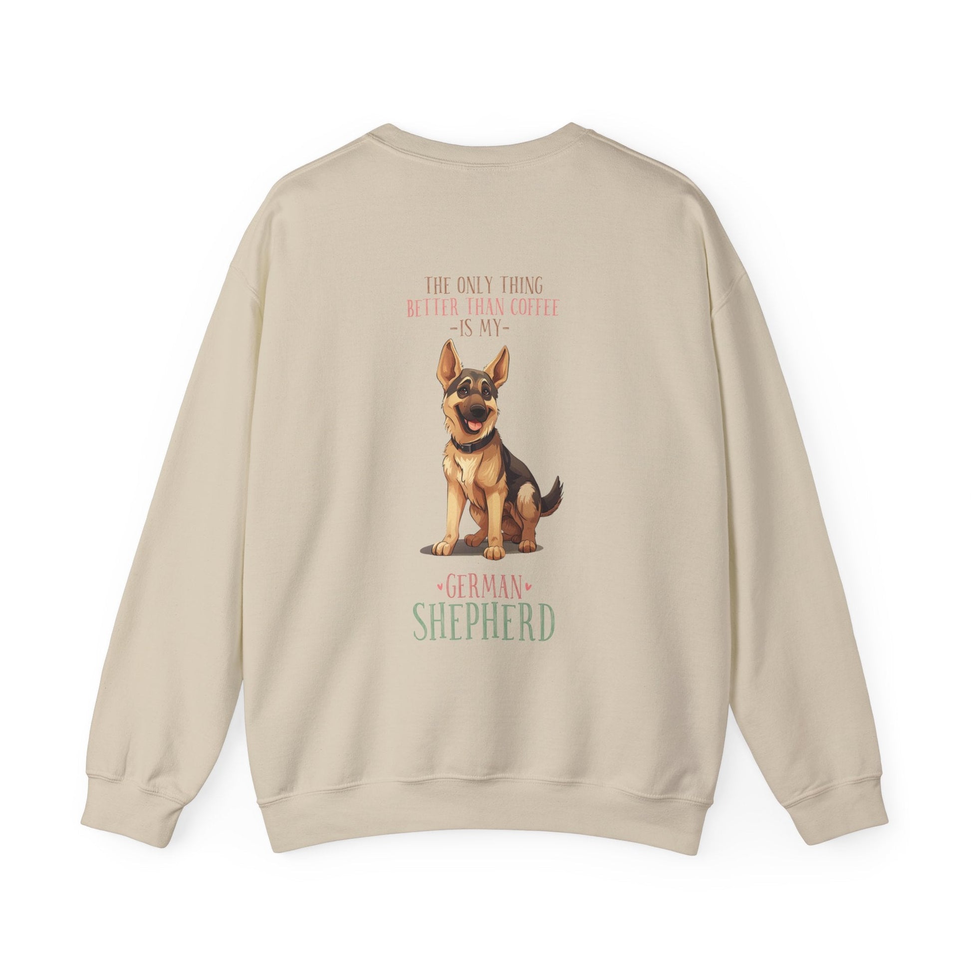 Backprint Heavy Blend™ Crewneck Sweatshirt "German Shepherd" - PAWZLOVE