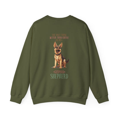 Backprint Heavy Blend™ Crewneck Sweatshirt "German Shepherd" - PAWZLOVE