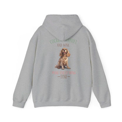 Backprint Heavy Blend™ Hooded Sweatshirt "Cocker Spaniel" - PAWZLOVE