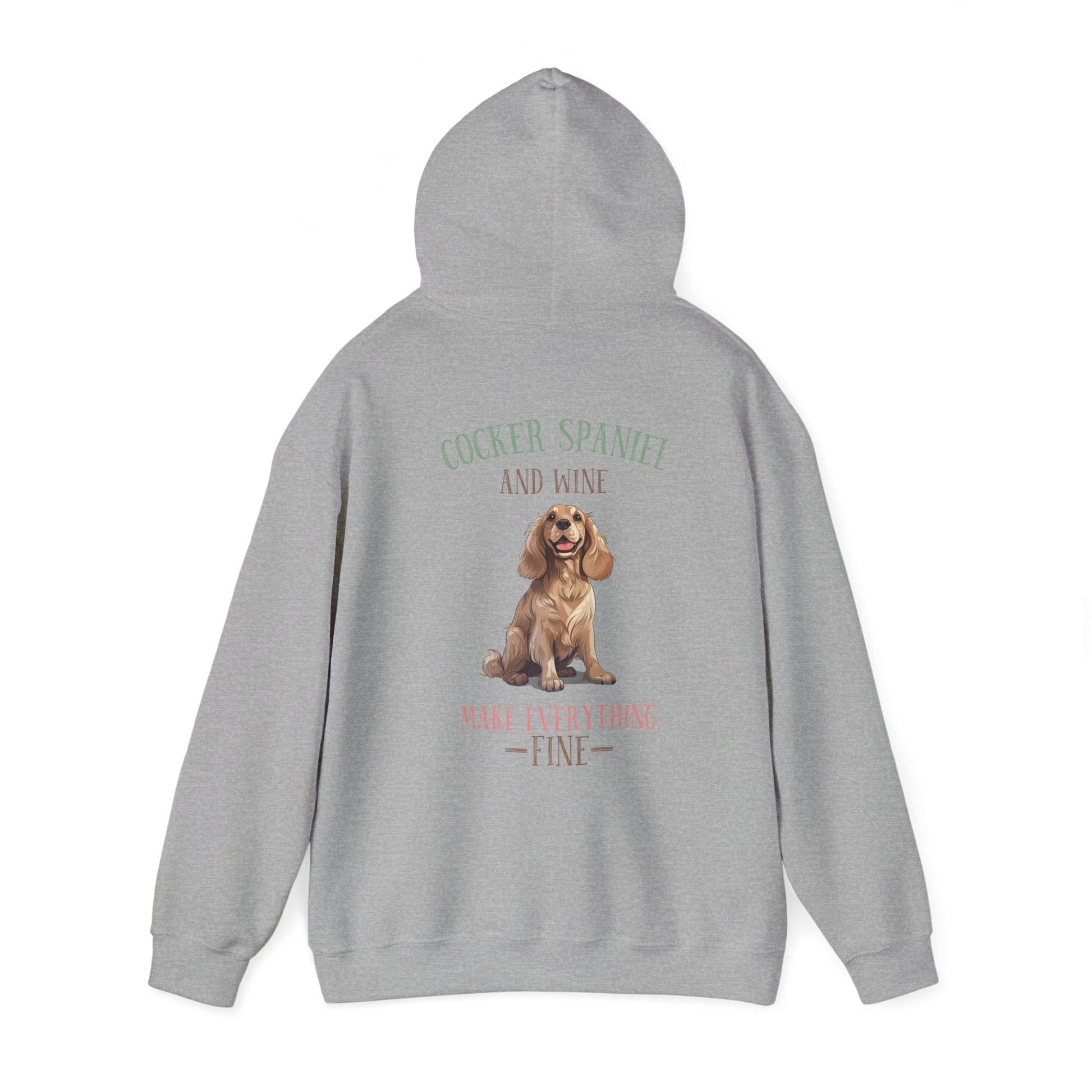 Backprint Heavy Blend™ Hooded Sweatshirt "Cocker Spaniel" - PAWZLOVE