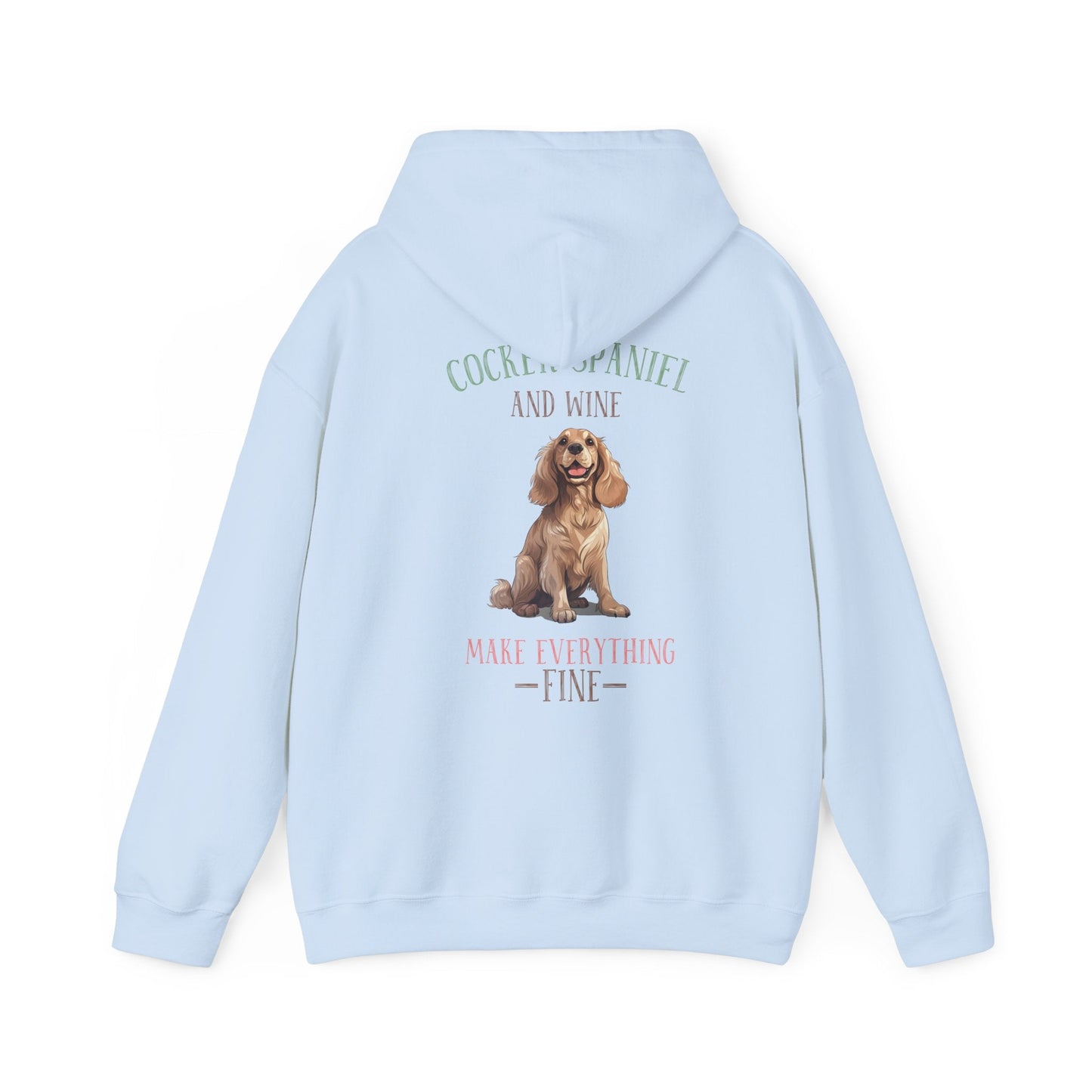 Backprint Heavy Blend™ Hooded Sweatshirt "Cocker Spaniel" - PAWZLOVE