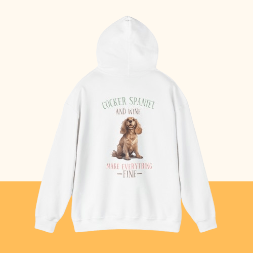 Backprint Heavy Blend™ Hooded Sweatshirt "Cocker Spaniel" - PAWZLOVE