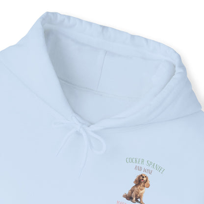 Backprint Heavy Blend™ Hooded Sweatshirt "Cocker Spaniel" - PAWZLOVE