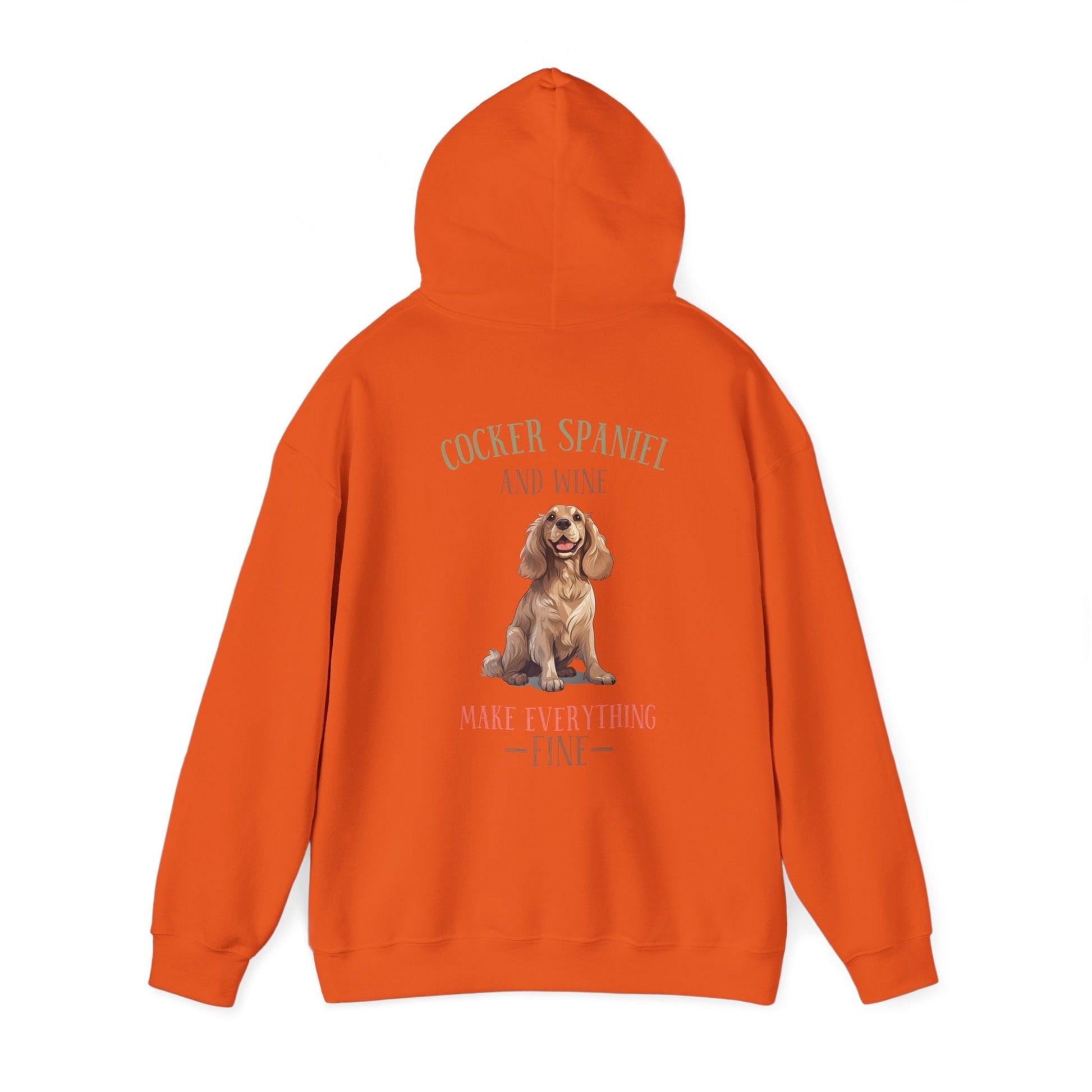 Backprint Heavy Blend™ Hooded Sweatshirt "Cocker Spaniel" - PAWZLOVE