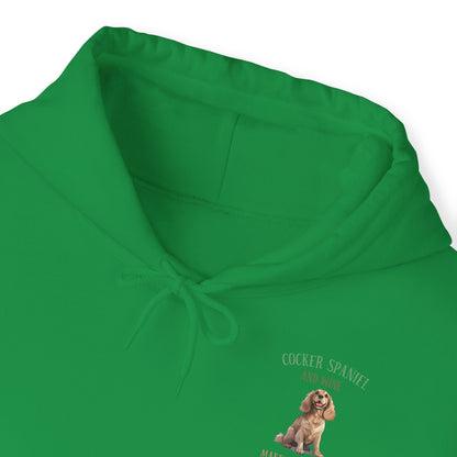 Backprint Heavy Blend™ Hooded Sweatshirt "Cocker Spaniel" - PAWZLOVE