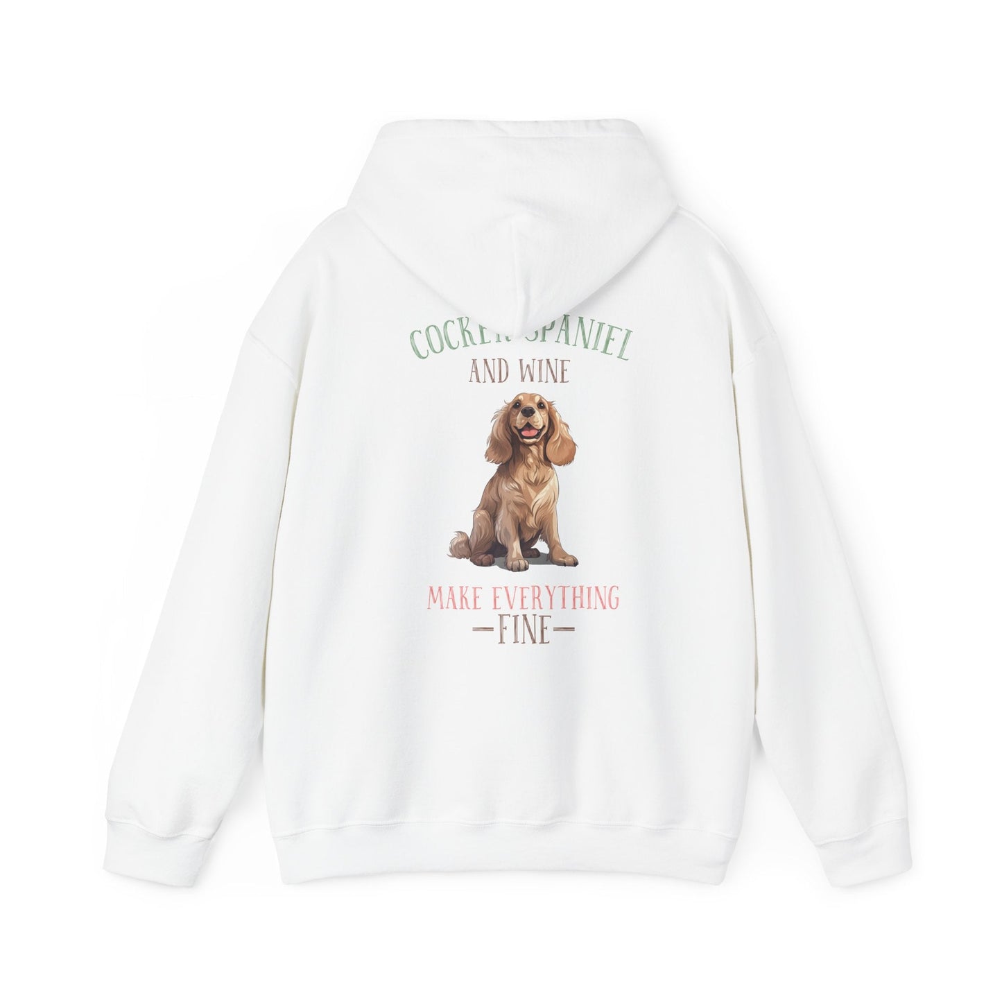 Backprint Heavy Blend™ Hooded Sweatshirt "Cocker Spaniel" - PAWZLOVE