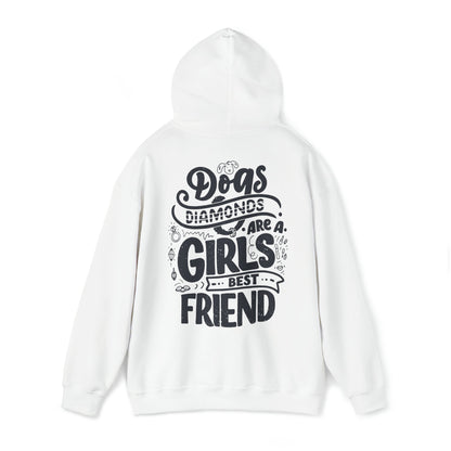 Backprint Heavy Blend™ Hooded Sweatshirt "Diamonds" - PAWZLOVE