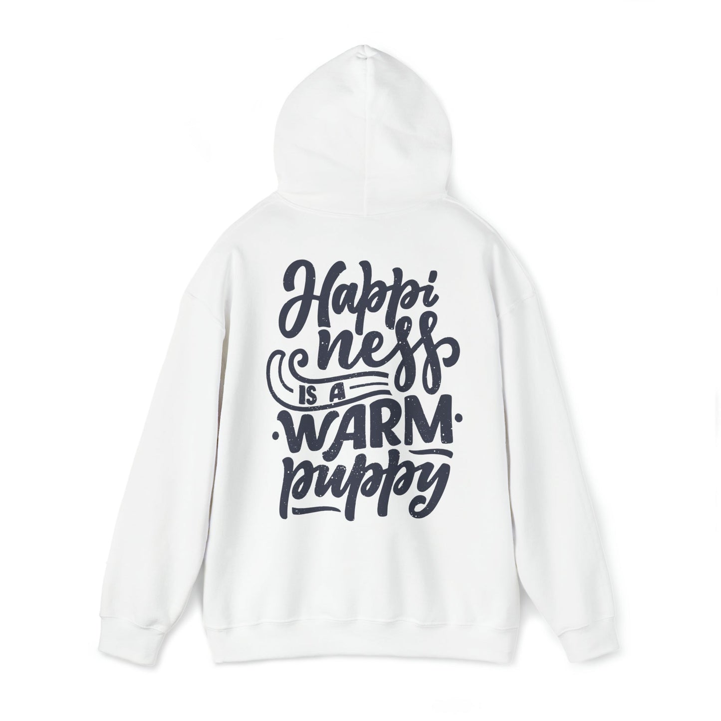 Backprint Heavy Blend™ Hooded Sweatshirt "Happiness" - PAWZLOVE