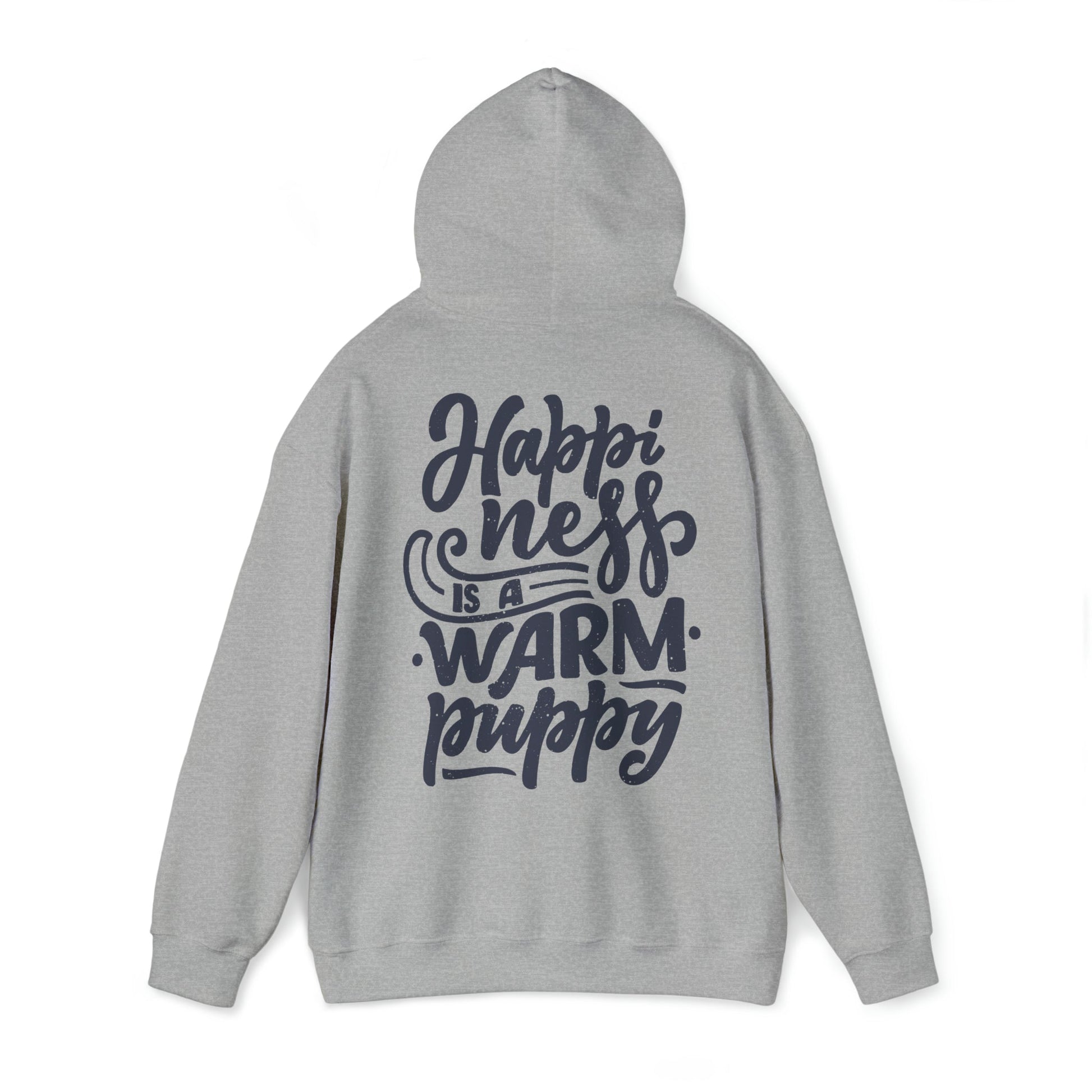 Backprint Heavy Blend™ Hooded Sweatshirt "Happiness" - PAWZLOVE