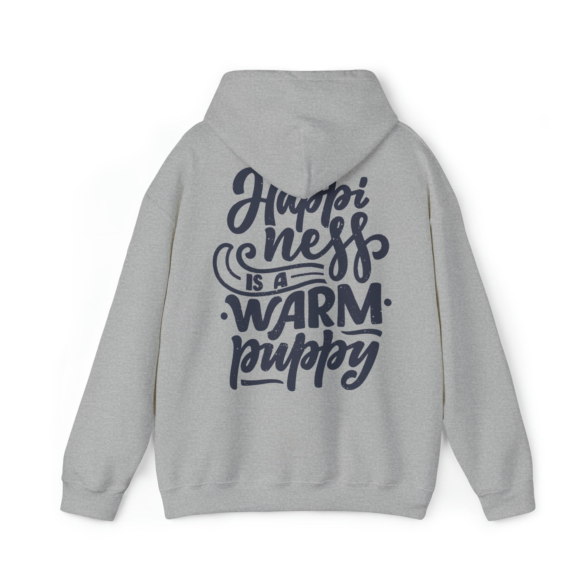 Backprint Heavy Blend™ Hooded Sweatshirt "Happiness" - PAWZLOVE