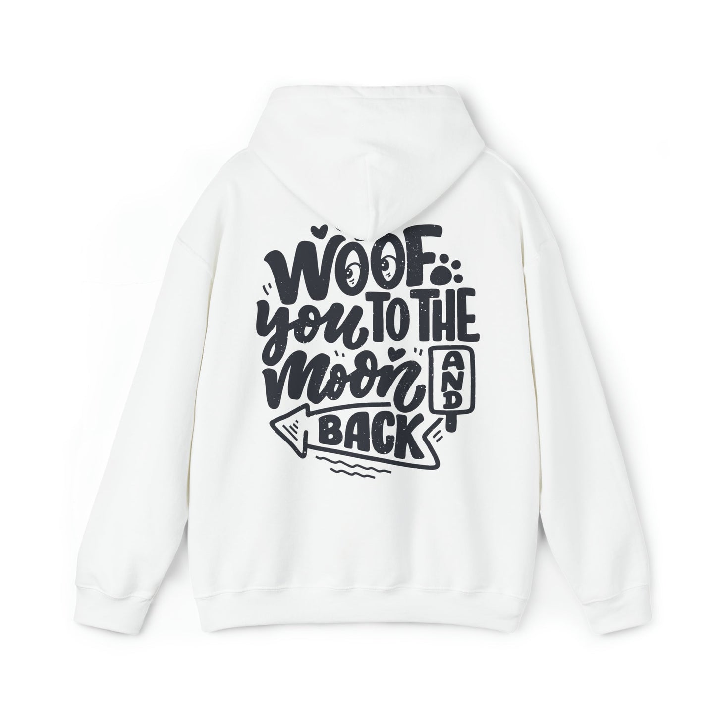 Backprint Heavy Blend™ Hooded Sweatshirt "I WOOF YOU" - PAWZLOVE