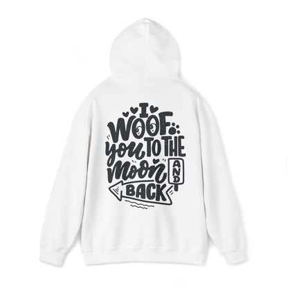 Backprint Heavy Blend™ Hooded Sweatshirt "I WOOF YOU" - PAWZLOVE