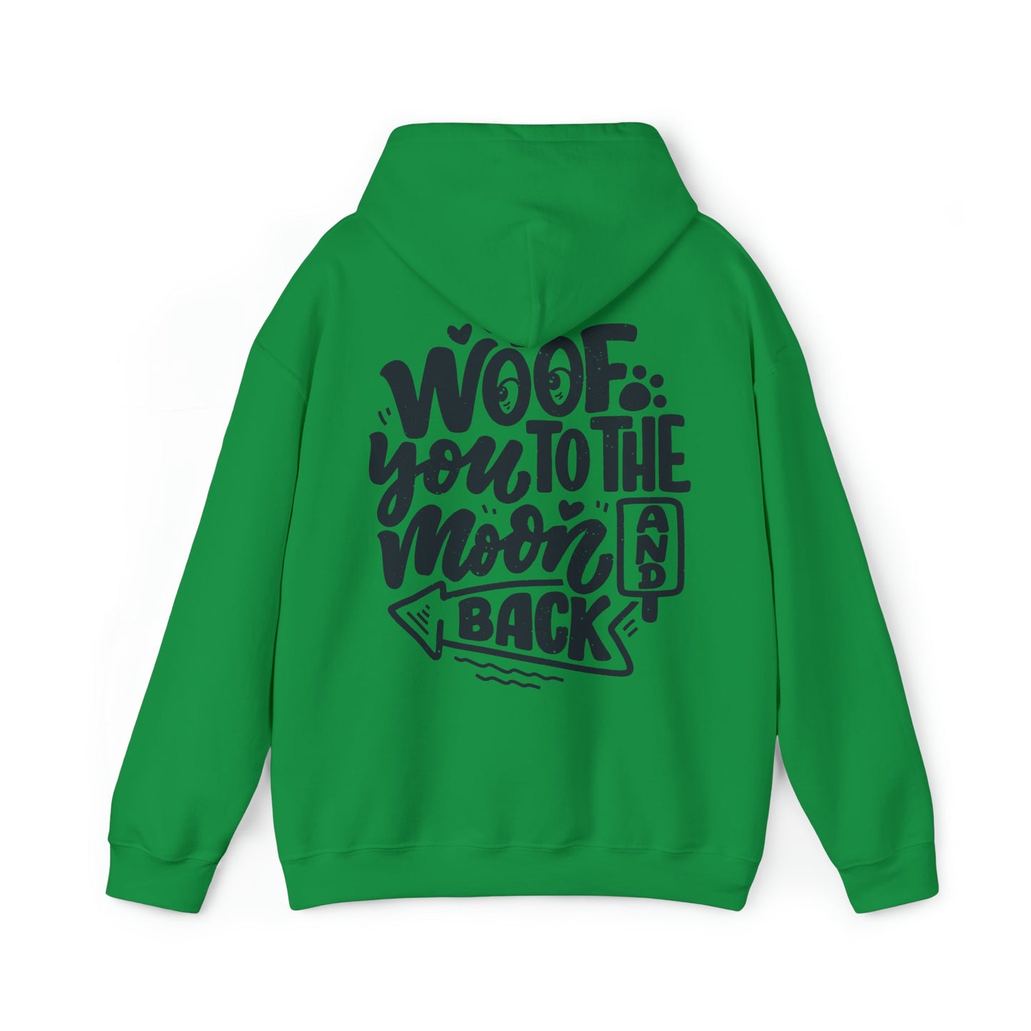 Backprint Heavy Blend™ Hooded Sweatshirt "I WOOF YOU" - PAWZLOVE