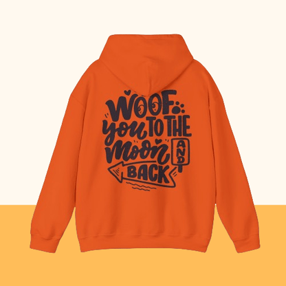 Backprint Heavy Blend™ Hooded Sweatshirt "I WOOF YOU" - PAWZLOVE