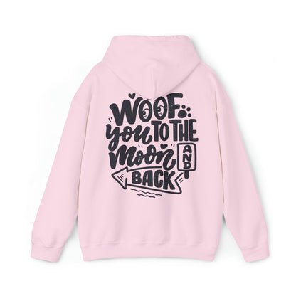 Backprint Heavy Blend™ Hooded Sweatshirt "I WOOF YOU" - PAWZLOVE