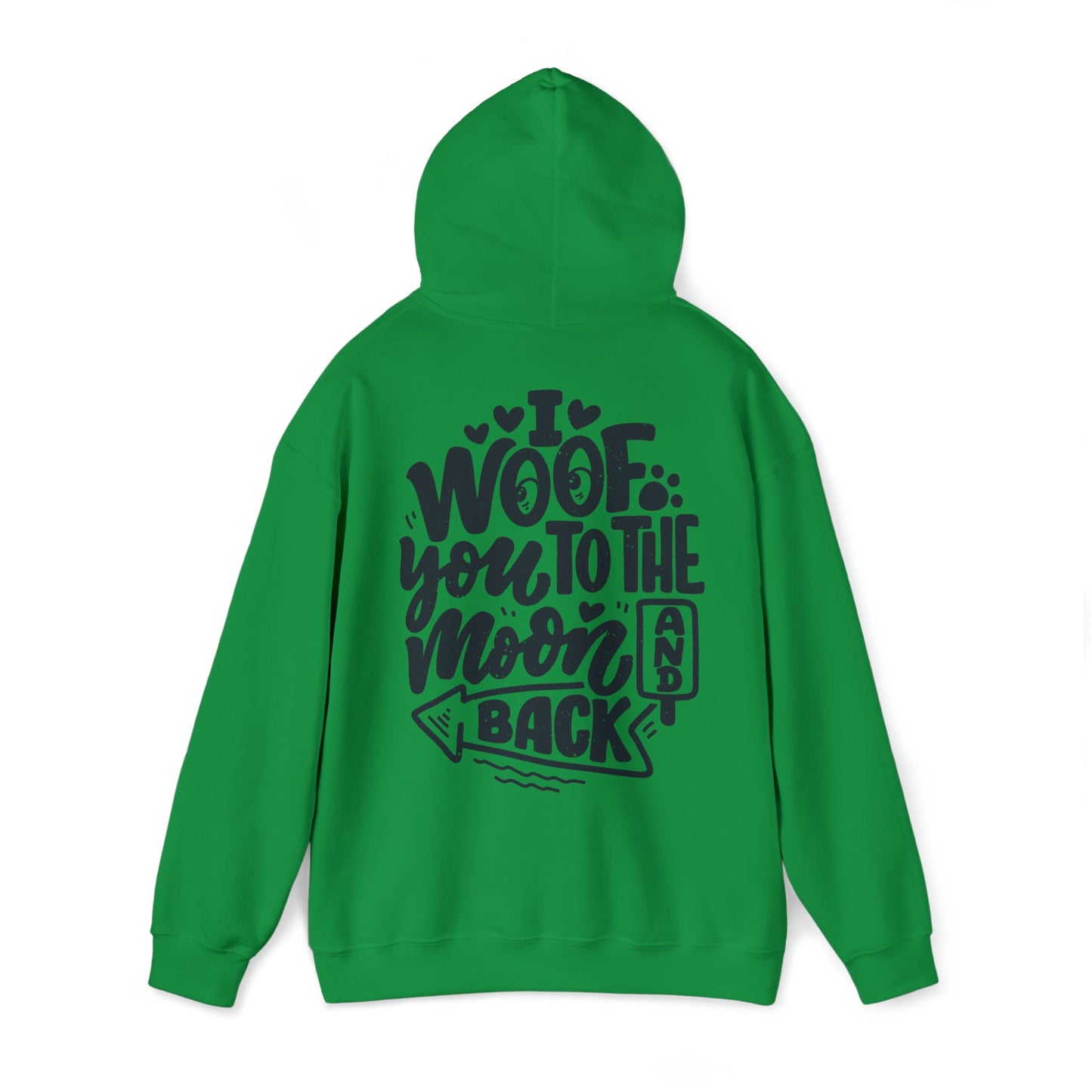 Backprint Heavy Blend™ Hooded Sweatshirt "I WOOF YOU" - PAWZLOVE