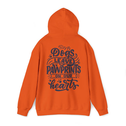 Backprint Heavy Blend™ Hooded Sweatshirt "Pawprints" - PAWZLOVE